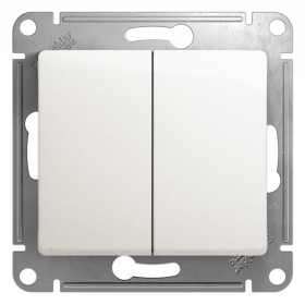 Systeme Electric Glossa Перламутр Выключатель 2-клавишный, сх.5, 10АХ