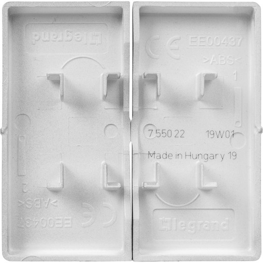 Valena LIFE.Лицевая панель для двухклавишного выключателя.Алюминий