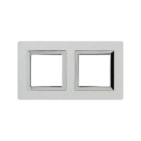 DKC Avanti Рамка из алюминия, серая, 2 поста (4 мод.)