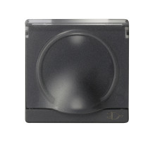 Simon 82 Графит Накладка розетки 1-ая с/з с крышкой