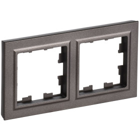 IEK BRITE BASE Темн.бронза Рамка 2-м IP44 РУ-2-БрТБ-44