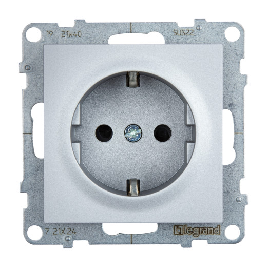 SUNO. Силовая розетка 2К+З 16А 250В с защитными шторками. Винтовые зажимы. Цвет 