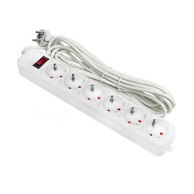 EKF PROxima Сетевой фильтр 6*5м 10А/2,2кВт с выкл. c/з ПВС 3х0,75 Блокбастер.