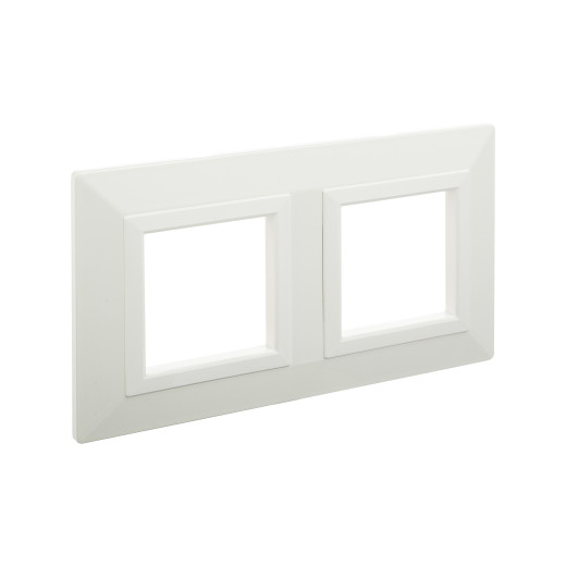 Рамка из металла 2 поста (4 мод.), Avanti, белая