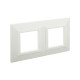 Рамка из металла 2 поста (4 мод.), Avanti, белая