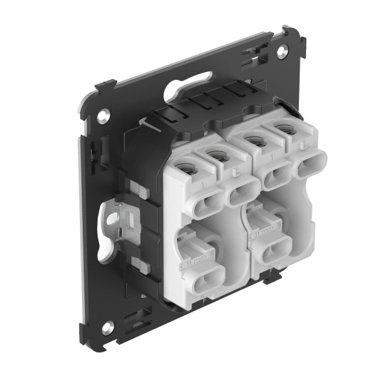 Выключатель двухклавишный в стену, Avanti, белое облако