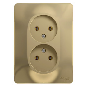 Systeme Electric Glossa Титан Розетка 2-я б/з (в сборе с рамкой)