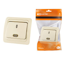 TDM Переключатель на 2 направления с подсветкой 10А сл. кость 