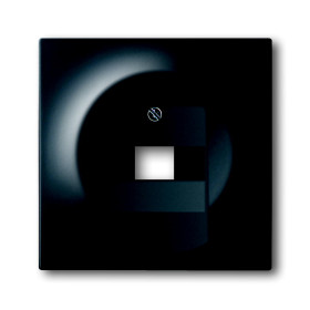 ABB BJE Impuls Черный бархат Накладка 1-й ТЛФ и комп розетки наклонной (мех 213/16)