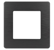 ЭРА Рамка для розеток и выключателей Серия 12 12-5101-12 на 1 пост, Сатин, графит