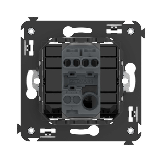 Кнопка одноклавишная в стену, Avanti, черный квадрат
