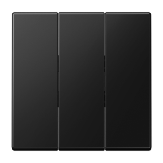 Клавиша для трёхклавишных механизмов, термопласт, черный матовый