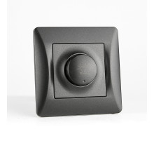 Светорегулятор поворотный (диммер), 125-250V, 500W (антрацит)