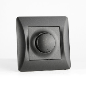 Светорегулятор поворотный (диммер), 125-250V, 500W (антрацит)