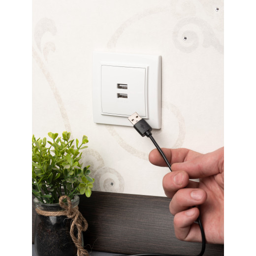 Минск Розетка USB 2-местная СП 2,1А белая EKF