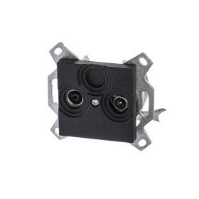 ABB EPJ Levit антрацит / дымчатый чёрный Розетка TV-R, оконечная, антрацит