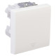 Кнопка одноклавишная модульная, Avanti, белое облако, 2 модуля