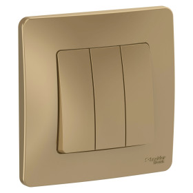 Systeme Electric Blanca внутр Титан Выключатель 3-клавишный, 10А, 250B