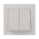 Стокгольм Выключатель 2-кл. 10А автоматические клеммы белый EKF