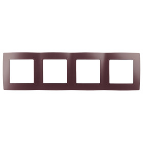 ЭРА 12-5004-25 Рамка на 4 поста, Эра12, бордо (10/100/2000)