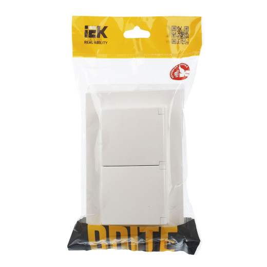 BRITE Роз. 2-я с кр. 16А в сб IP44 РСбш12-3-44-БрЖ жемч. IEK