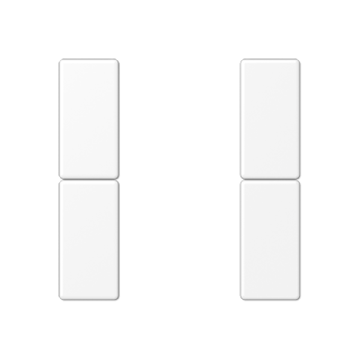 Набор накладок 2 группы для модулей F50, термопласт, белый матовый