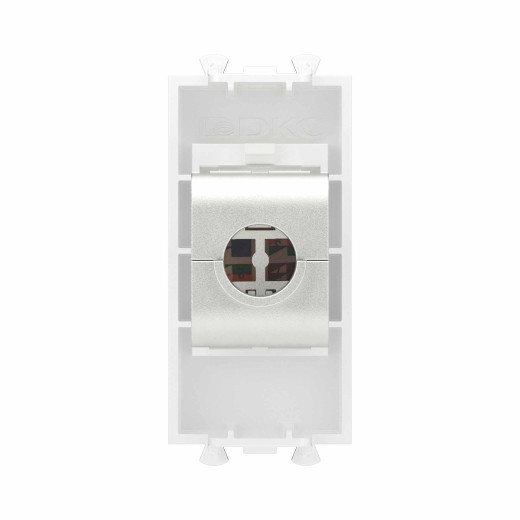 Компьютерная розетка RJ-45 без шторки модульная, кат.6А экранированная, Avanti, белое облако, 1 модуль