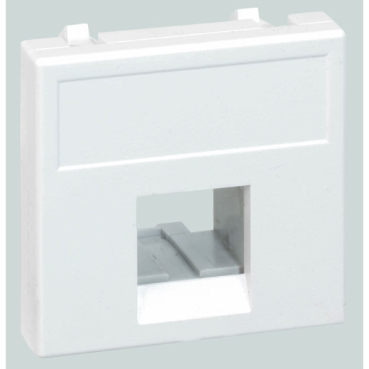 Адаптер на 1 конектор RJ45 SimonConnect, AMP(S110,SL110,SLt),Brand-Rex,RIT, 45х45мм, белый