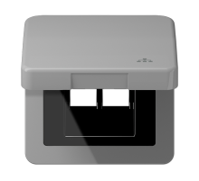 JUNG Накладка и крышка для двойных UAE розеток с символом 