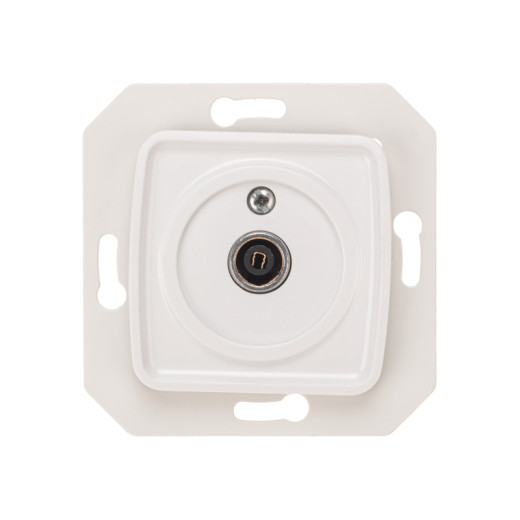 DEA Розетка TV Проxодная с/у меx. Бел KRANZ