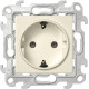 Розетка 2К+3 Sсhuko без защитных шторок, сл.кость