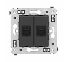 DKC Avanti Компьютерная розетка RJ-45 без шторки в стену, кат.6 двойная, 
