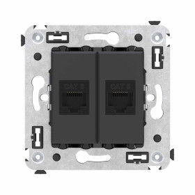 DKC Avanti Компьютерная розетка RJ-45 без шторки в стену, кат.6 двойная, 