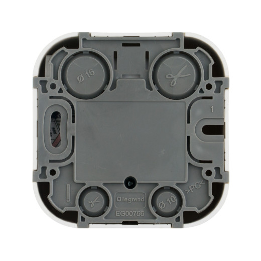 Розетка компьютерная RJ45 категория 5e UTP - Legrand Quteo - IP20 накладной монтаж - белый