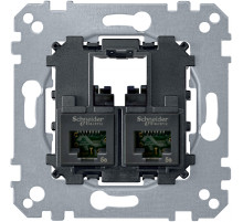 Schneider Electric Merten Коннектор 2хRJ45 Cat6 UTP