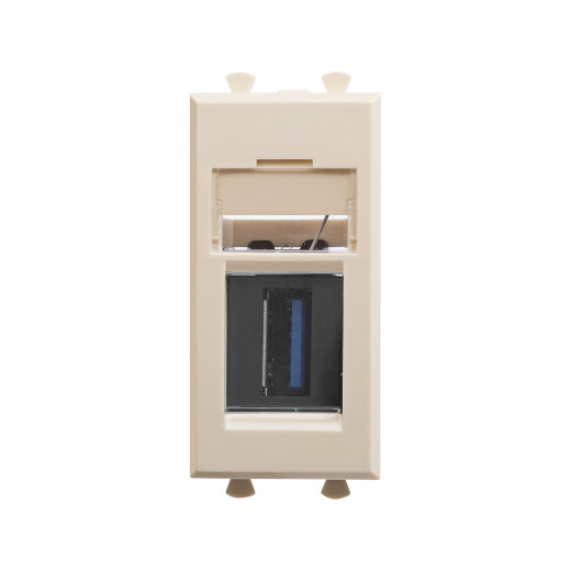 USB 3.0 розетка модульная, тип А-А, Avanti, ванильная дымка, 1 модуль