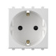 Розетка модульная, 2P+E, с з/ш, Avanti, белое облако, 2 модуля