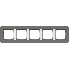 Gira E3 Темно-серый/белый глянцевый Рамка 5-ая
