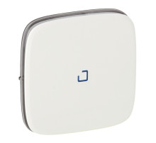 Legrand Valena ALLURE Бел Клавиша 1-ая с подсветкой/индикацией (голубая линза в центре).