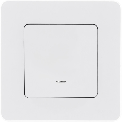 Переключатель одноклавишный с подсветкой/индикацией - Legrand/Daccord Inspiria - 10АХ 250В безвинтовые зажимы - белый