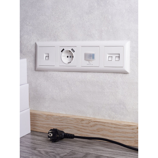 BRITE Рамка 4-мест. РУ-4-Бр бел./бел. IEK