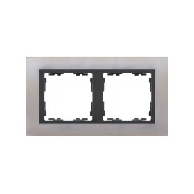 Simon 82 Nature Нерж. сталь/Графит Рамка 2-ая
