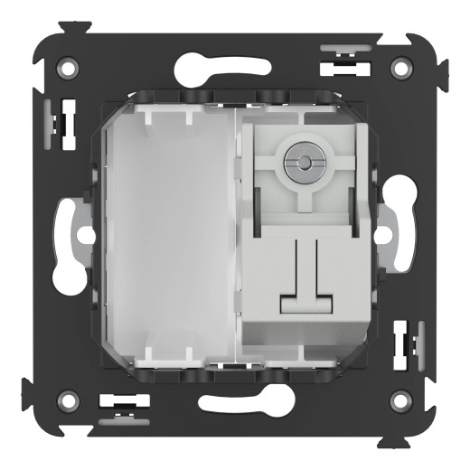 Розетка TV проходная в стену, Avanti, белое облако