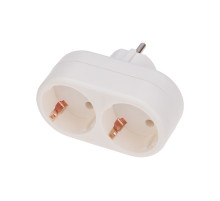 REXANT Двойник электрический , 16 А, с заземлением, белый.