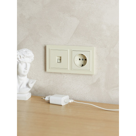 BRITE Рамка 2-мест. РУ-2-БрКр беж. IEK