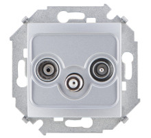 Simon 15 Алюминий Розетка R-TV-SAT одиночная, винт.зажим