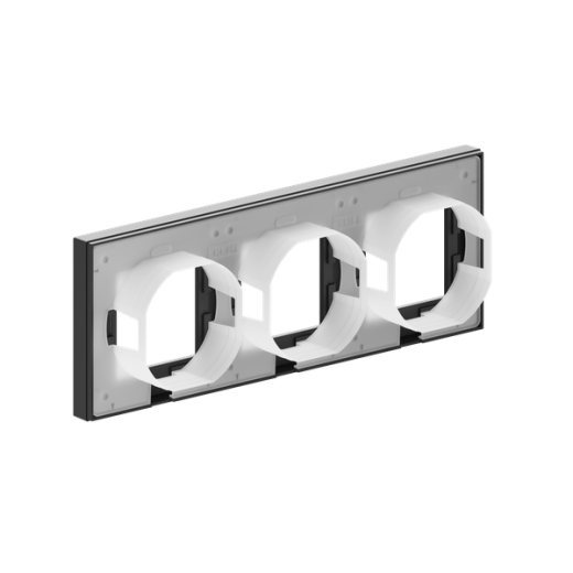 3 - местная рамка, IP44, чёрная, пластик Эпика EKF
