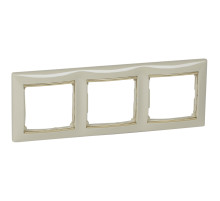 Legrand Valena Крем/Золото Рамка 3-ая горизонт..