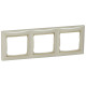Рамка 3 поста - Legrand Valena - слоновая кость/золотой штрих
