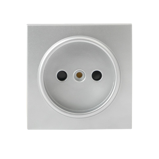 Валенсия лицевая панель розетки 1-местной б/з 10 А сталь с защ. штор. EKF PROxima